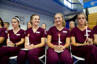 2017 Nursing Ceremony Holding Candles