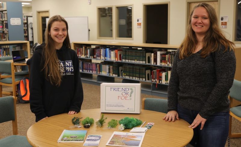 Presentation By Saint Joseph’s Students At Statewide Water Challenge Overviews Dangers Of Invasive Species 1 The student pose with their teaching materials